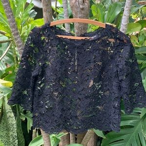 Bebe Lace Crop Top